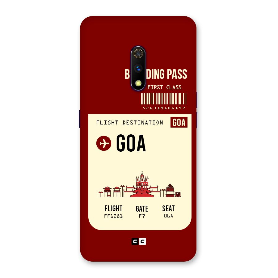 Goa Boarding Pass Back Case for Realme X
