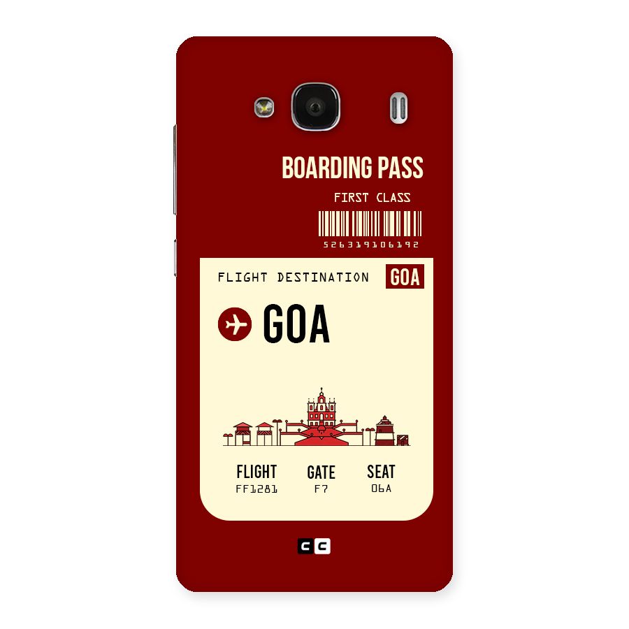 Goa Boarding Pass Back Case for Redmi 2
