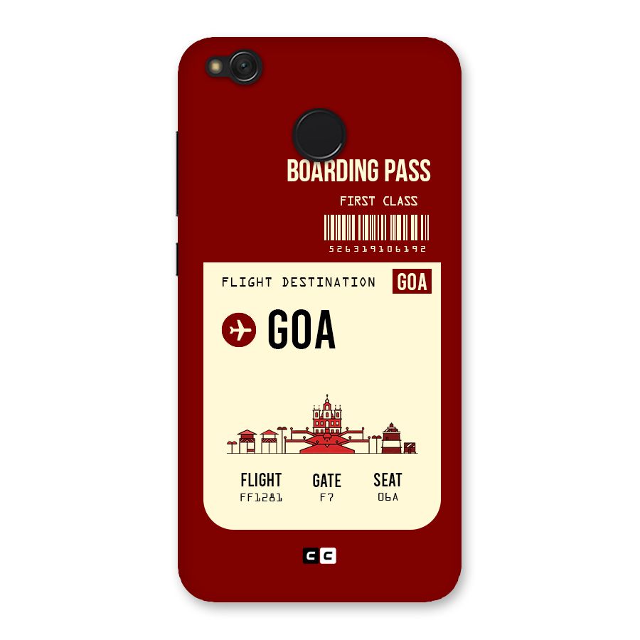 Goa Boarding Pass Back Case for Redmi 4