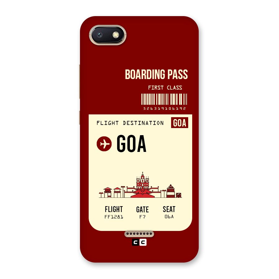 Goa Boarding Pass Back Case for Redmi 6A