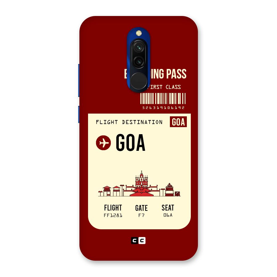 Goa Boarding Pass Back Case for Redmi 8