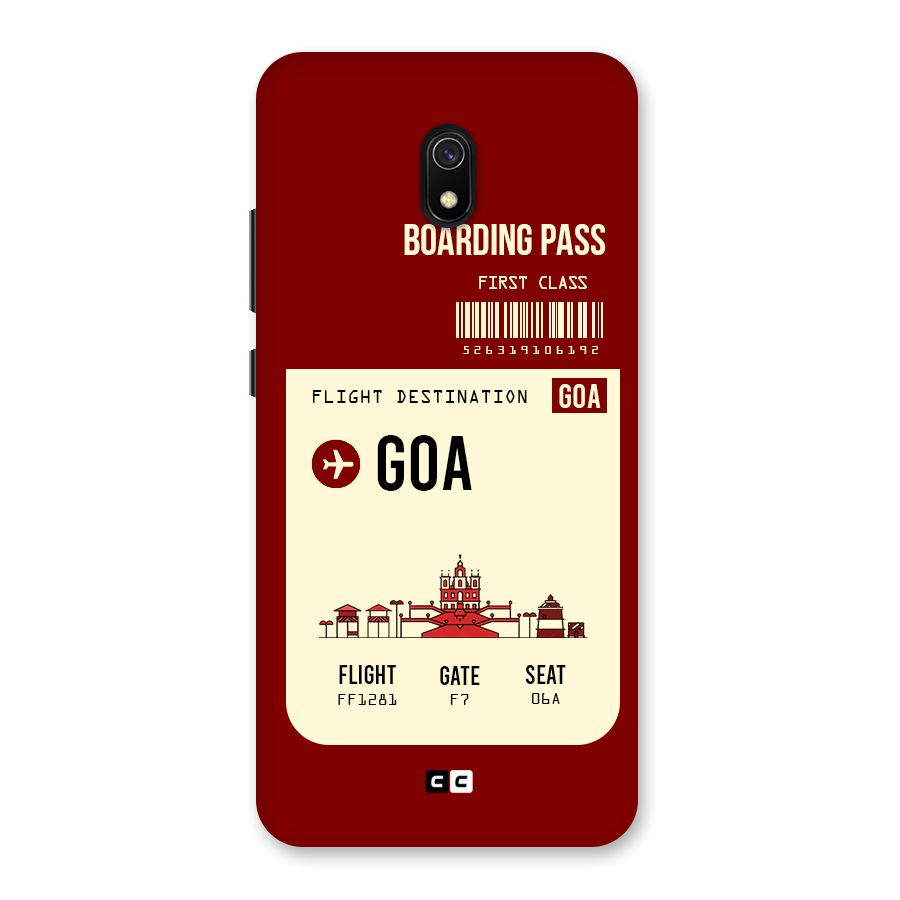 Goa Boarding Pass Back Case for Redmi 8A