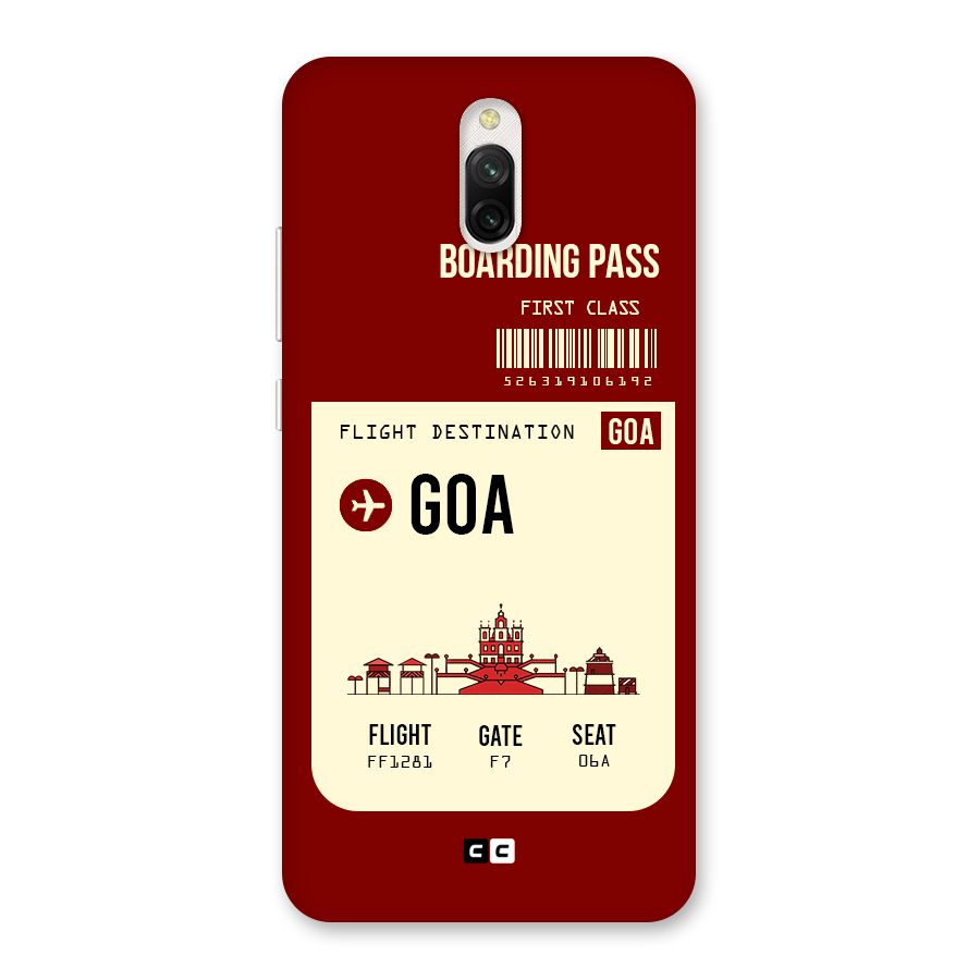 Goa Boarding Pass Back Case for Redmi 8A Dual