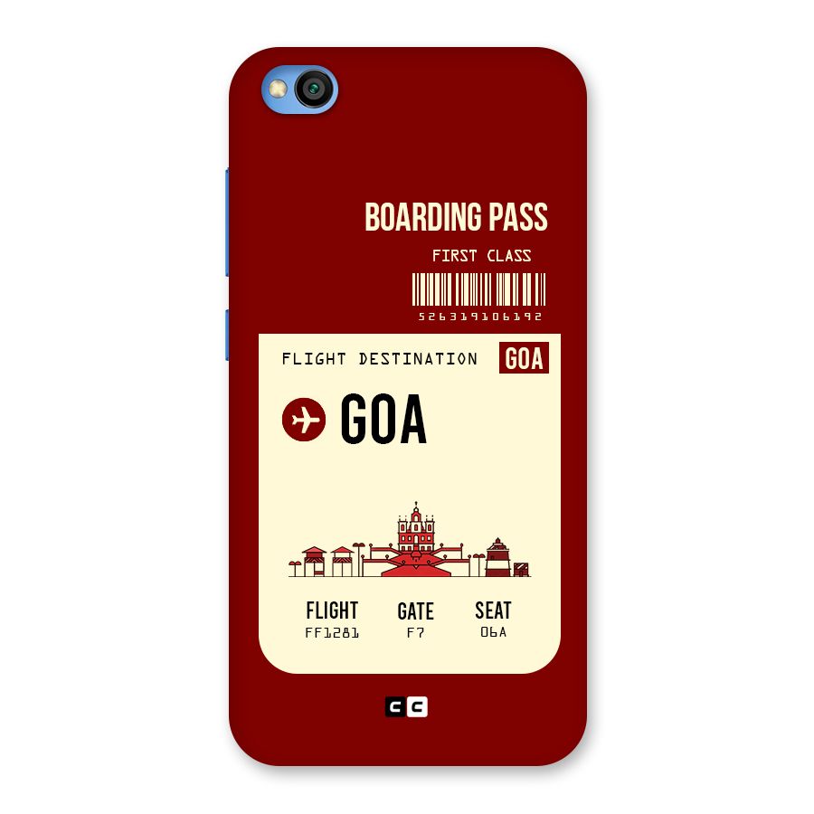 Goa Boarding Pass Back Case for Redmi Go