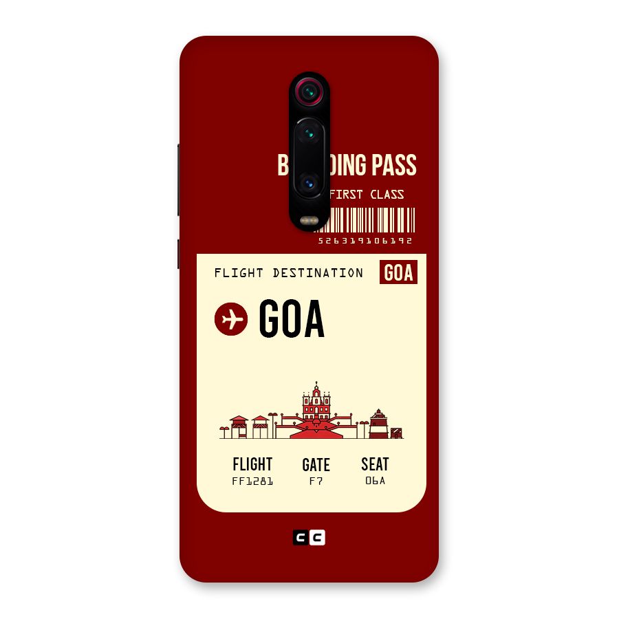 Goa Boarding Pass Back Case for Redmi K20