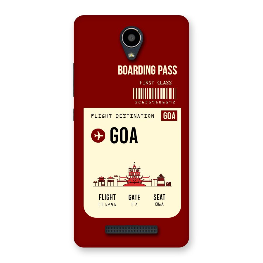 Goa Boarding Pass Back Case for Redmi Note 2