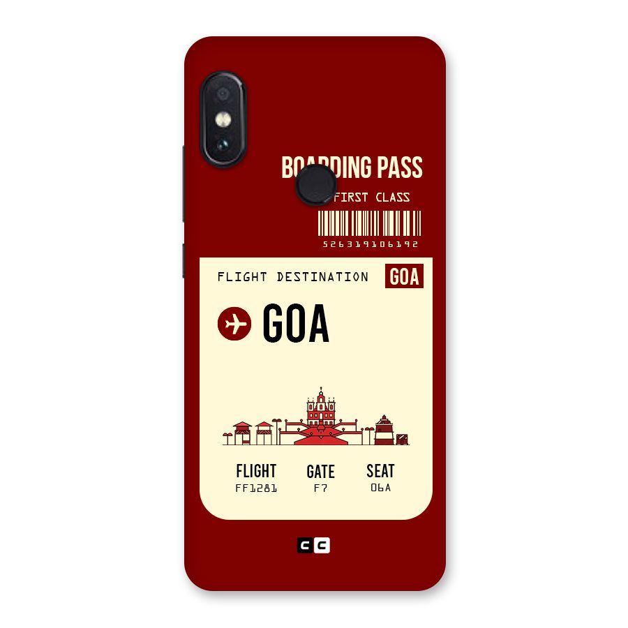 Goa Boarding Pass Back Case for Redmi Note 5 Pro
