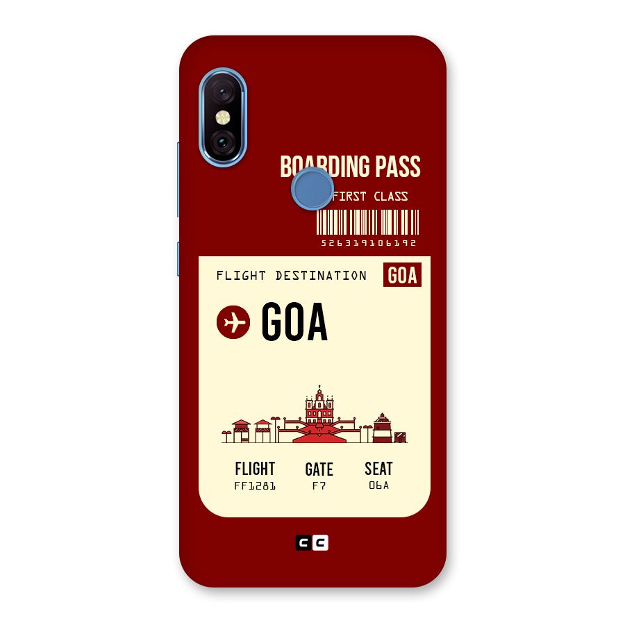 Goa Boarding Pass Back Case for Redmi Note 6 Pro