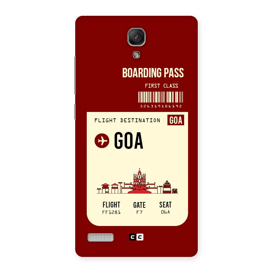Goa Boarding Pass Back Case for Redmi Note Prime