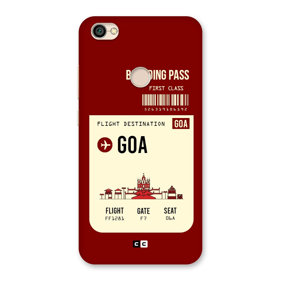 Goa Boarding Pass Back Case for Redmi Y1 2017