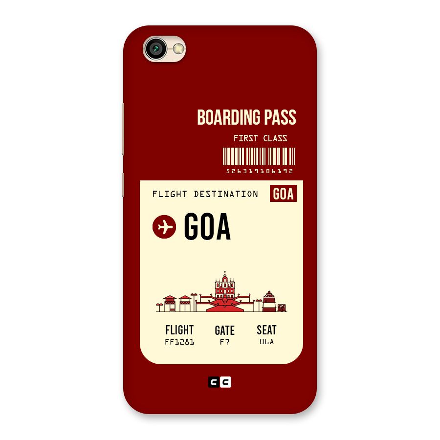Goa Boarding Pass Back Case for Redmi Y1 Lite