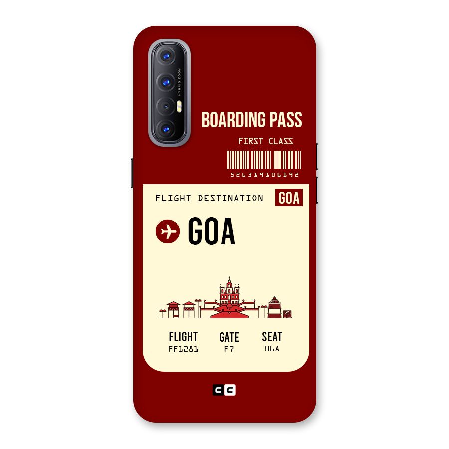 Goa Boarding Pass Back Case for Reno3 Pro