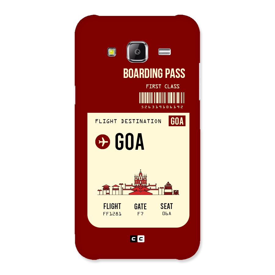 Goa Boarding Pass Back Case for Samsung Galaxy J2 Prime