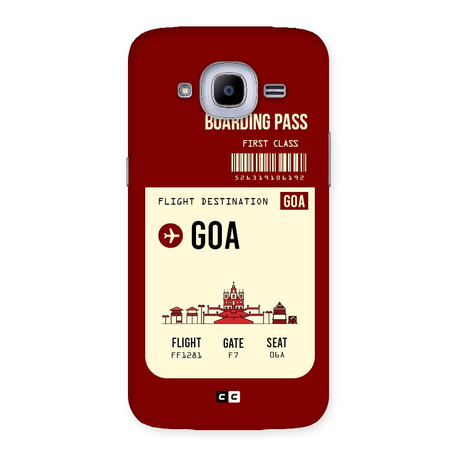 Goa Boarding Pass Back Case for Samsung Galaxy J2 Pro