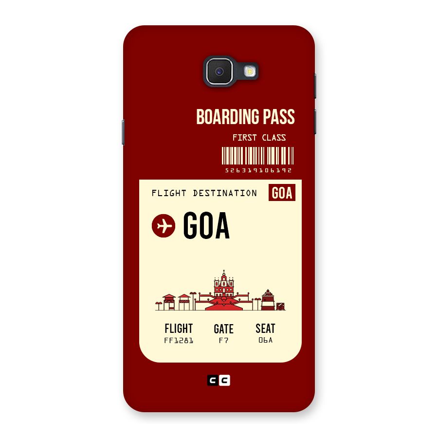 Goa Boarding Pass Back Case for Samsung Galaxy J7 Prime