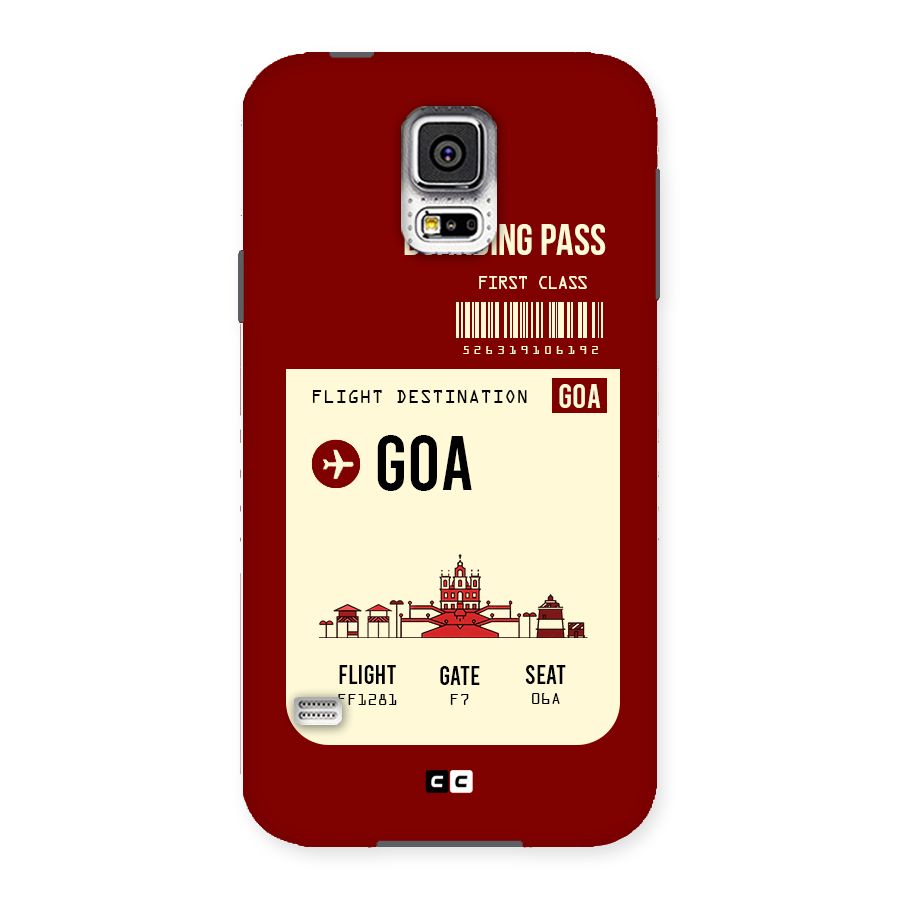 Goa Boarding Pass Back Case for Samsung Galaxy S5