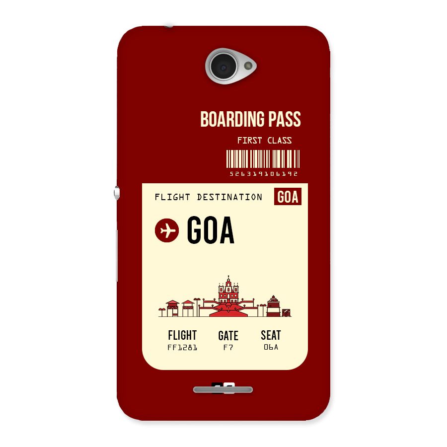 Goa Boarding Pass Back Case for Sony Xperia E4