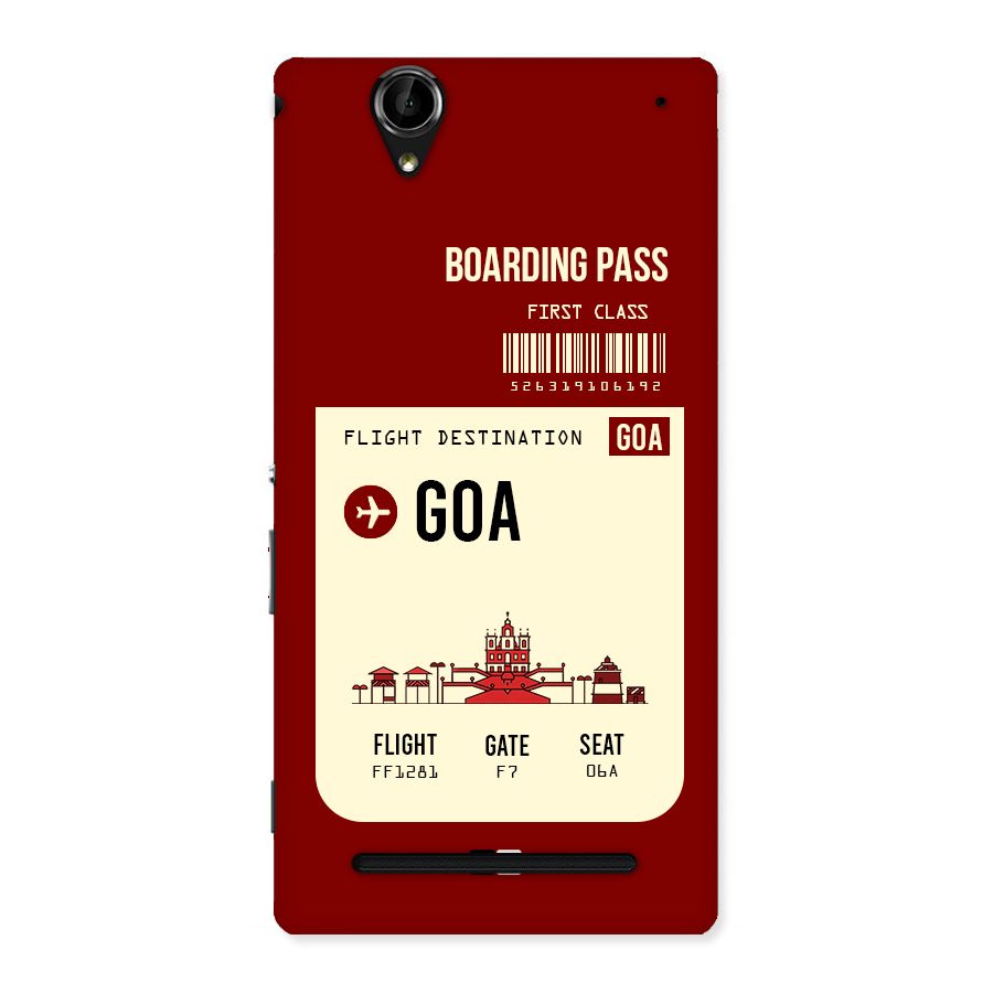 Goa Boarding Pass Back Case for Sony Xperia T2