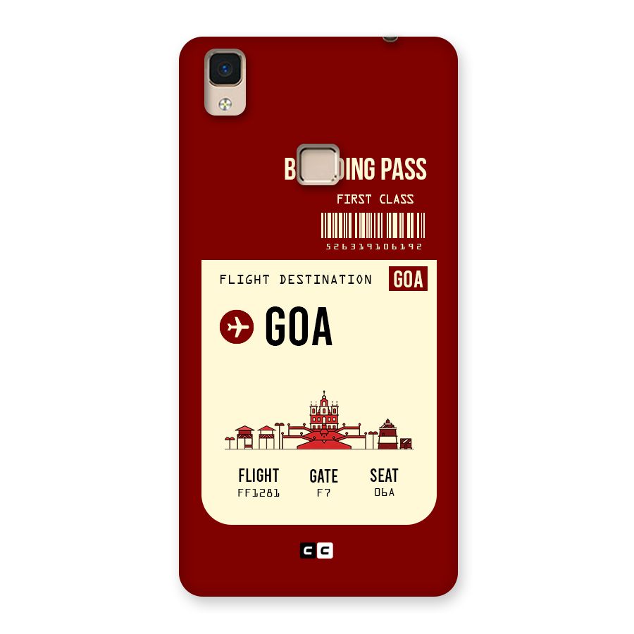 Goa Boarding Pass Back Case for V3 Max