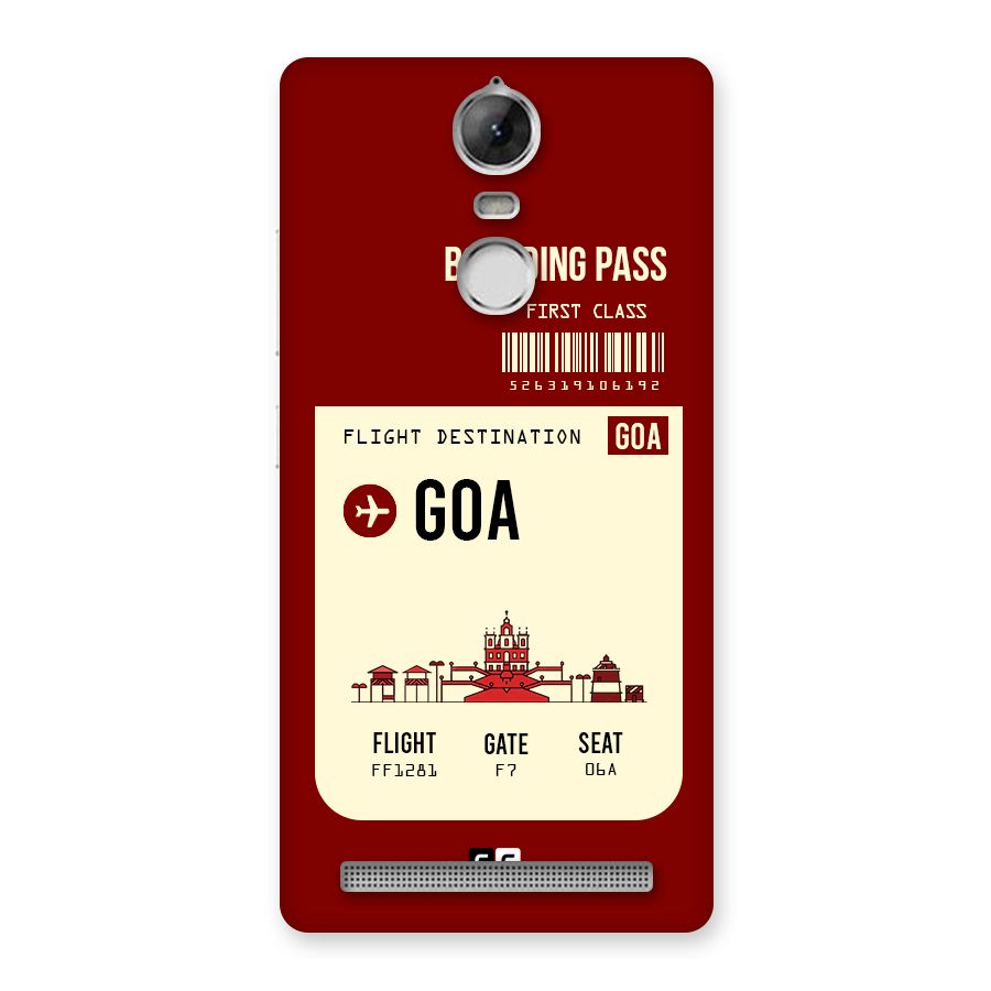 Goa Boarding Pass Back Case for Vibe K5 Note