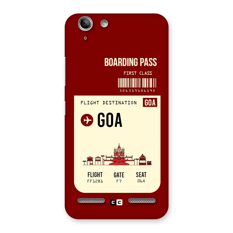 Goa Boarding Pass Back Case for Vibe K5 Plus