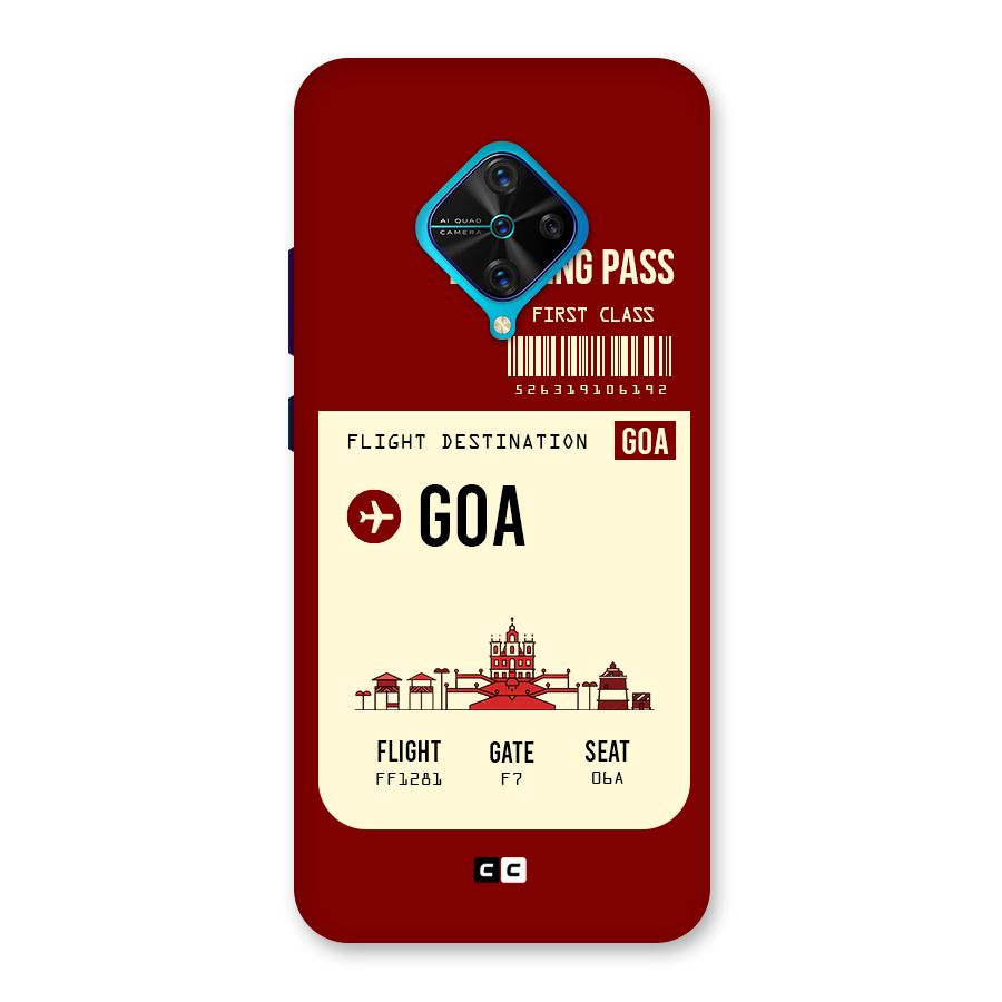 Goa Boarding Pass Back Case for Vivo S1 Pro