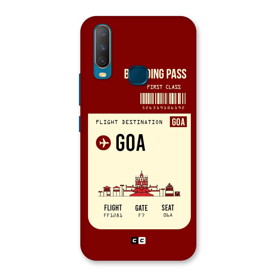 Goa Boarding Pass Back Case for Vivo U10