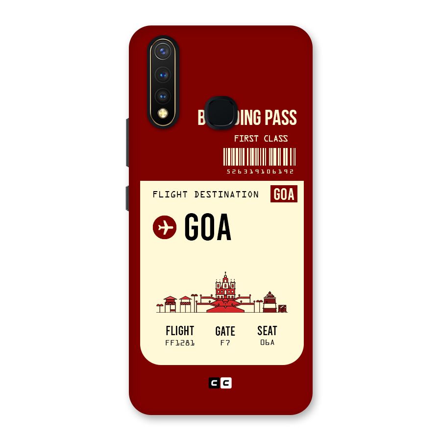 Goa Boarding Pass Back Case for Vivo U20