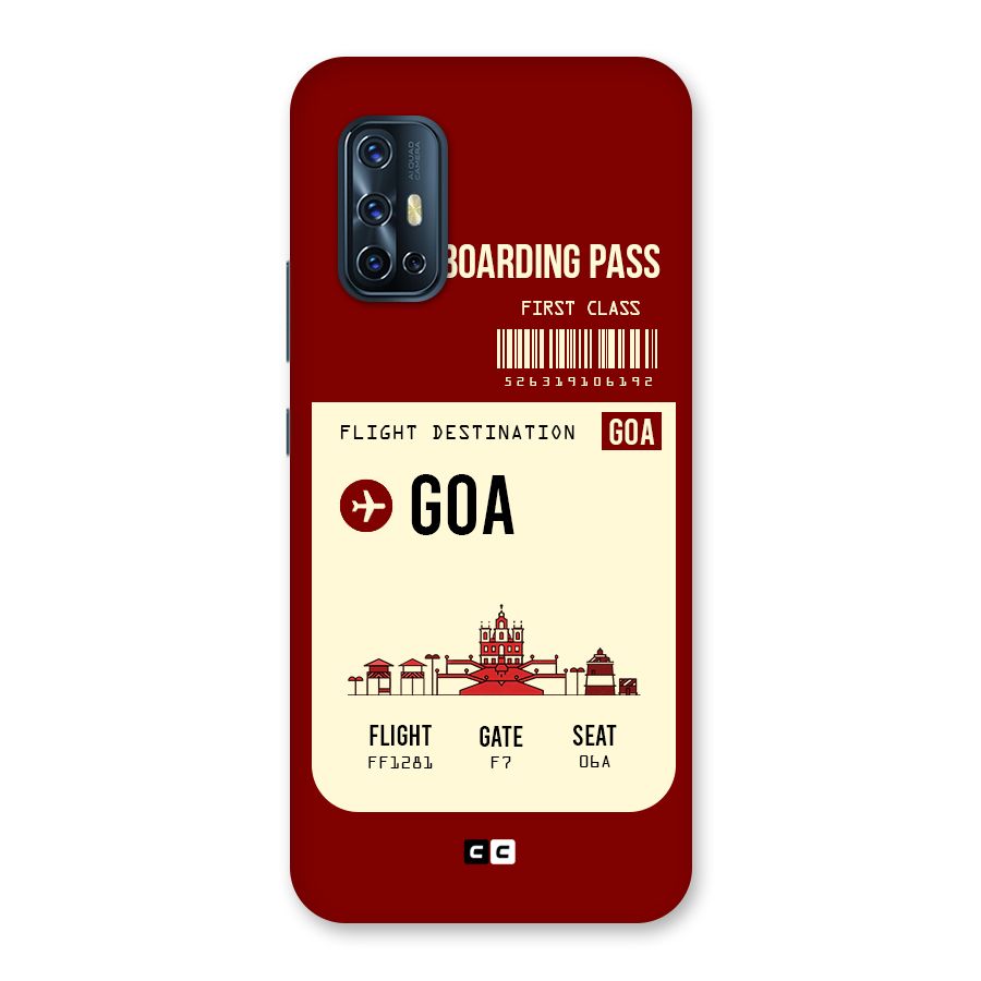 Goa Boarding Pass Back Case for Vivo V17