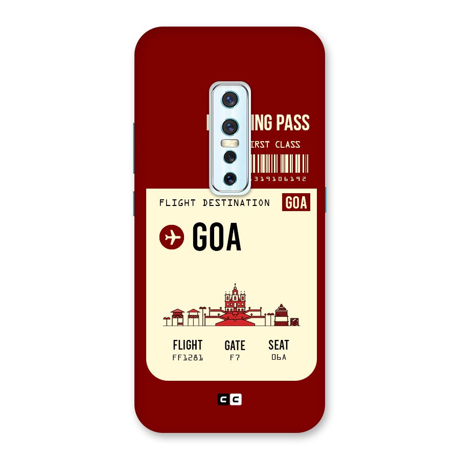 Goa Boarding Pass Back Case for Vivo V17 Pro