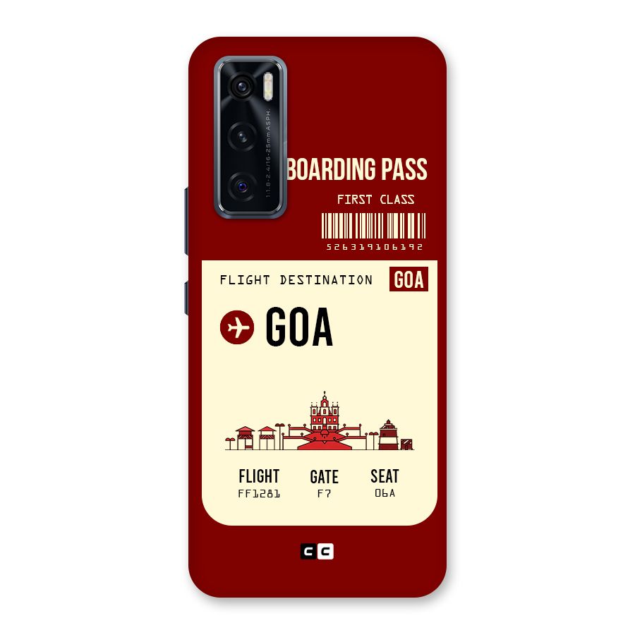 Goa Boarding Pass Back Case for Vivo V20 SE