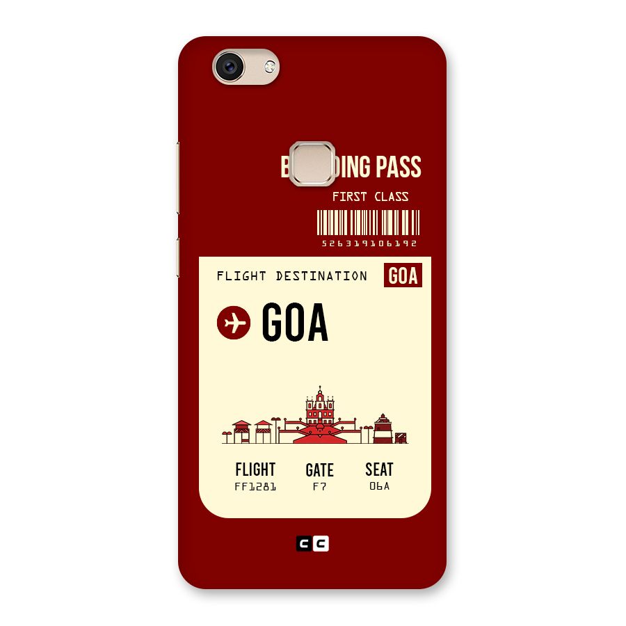Goa Boarding Pass Back Case for Vivo V7