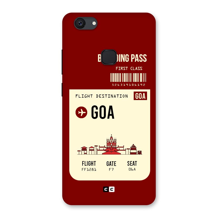 Goa Boarding Pass Back Case for Vivo V7 Plus