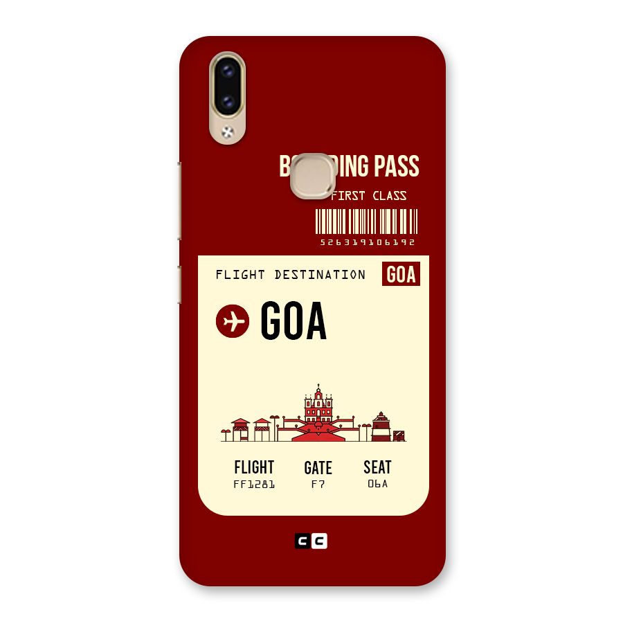 Goa Boarding Pass Back Case for Vivo V9 Youth