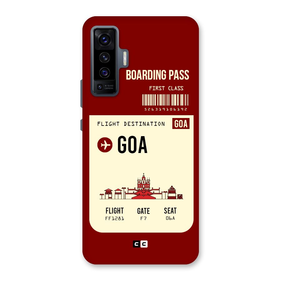 Goa Boarding Pass Back Case for Vivo X50