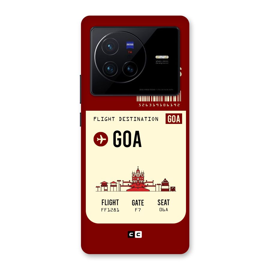Goa Boarding Pass Back Case for Vivo X80