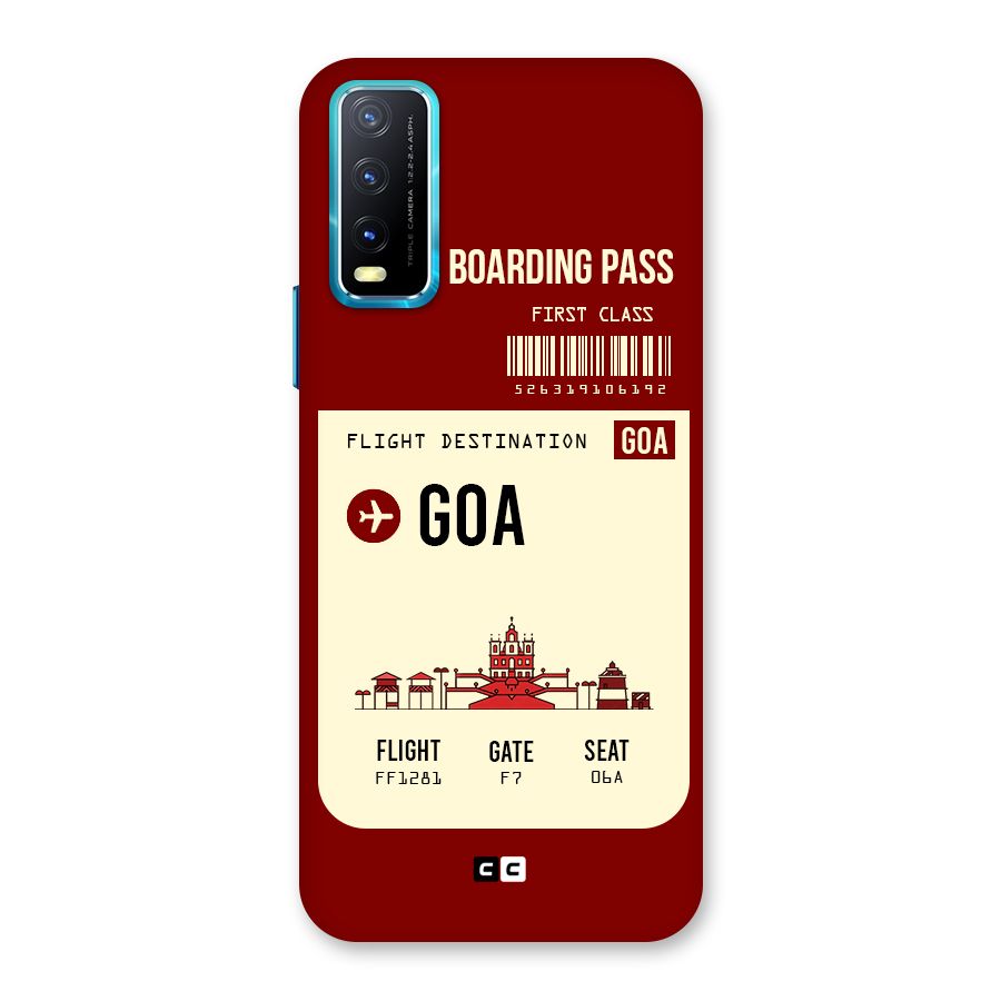 Goa Boarding Pass Back Case for Vivo Y20A
