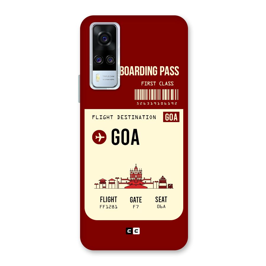 Goa Boarding Pass Back Case for Vivo Y51