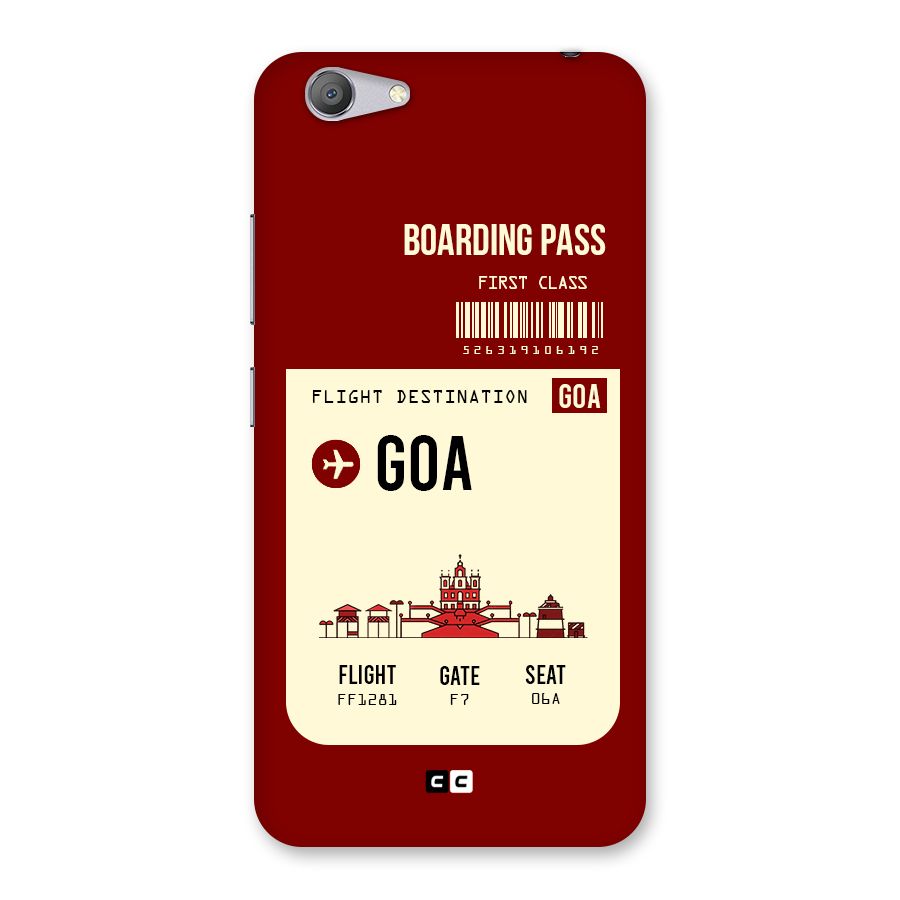 Goa Boarding Pass Back Case for Vivo Y53