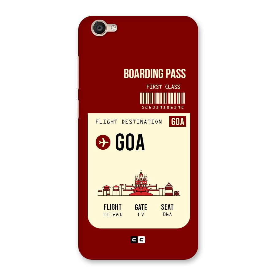 Goa Boarding Pass Back Case for Vivo Y55