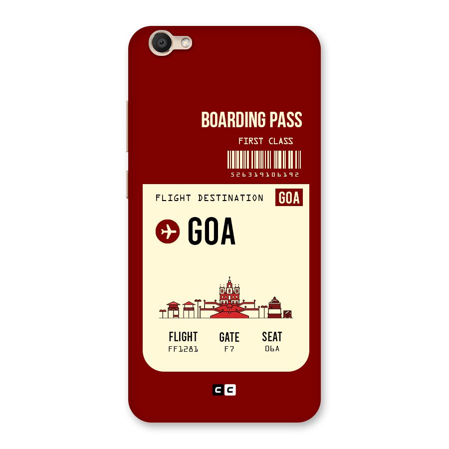 Goa Boarding Pass Back Case for Vivo Y67