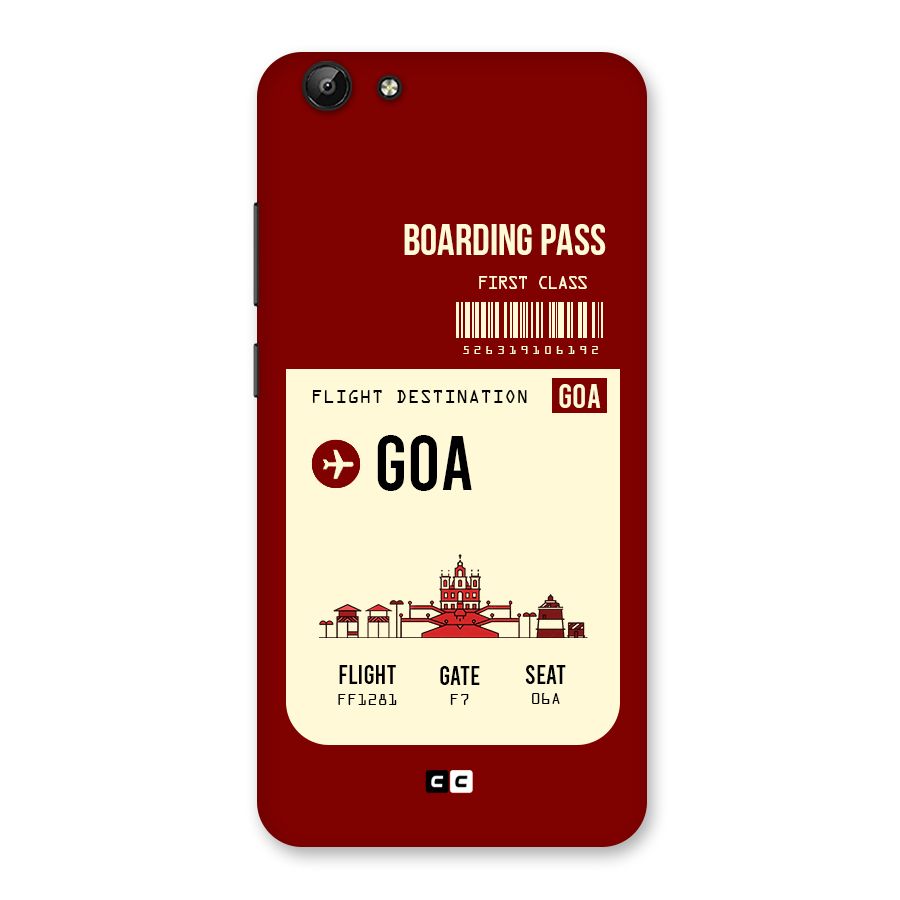 Goa Boarding Pass Back Case for Vivo Y69