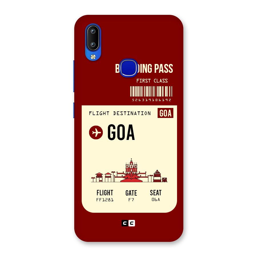Goa Boarding Pass Back Case for Vivo Y91