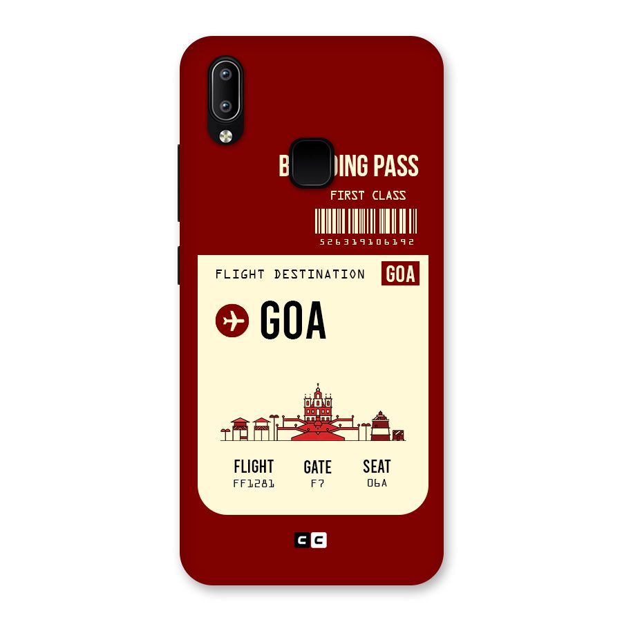 Goa Boarding Pass Back Case for Vivo Y93