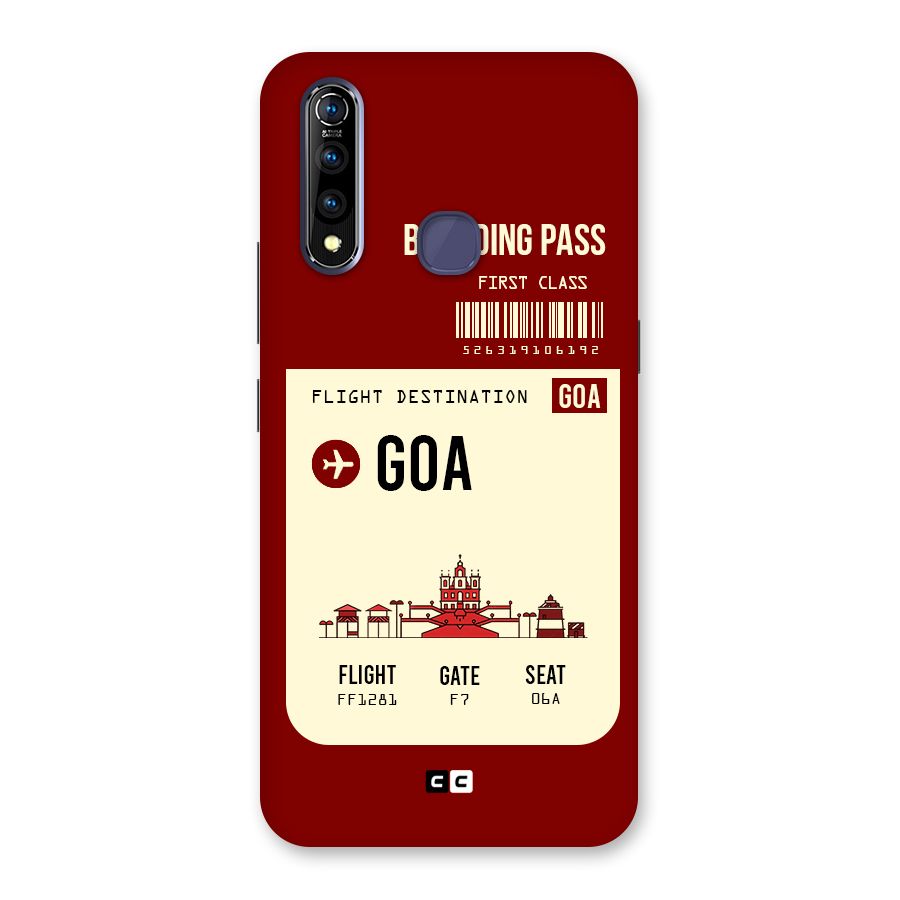 Goa Boarding Pass Back Case for Vivo Z1 Pro