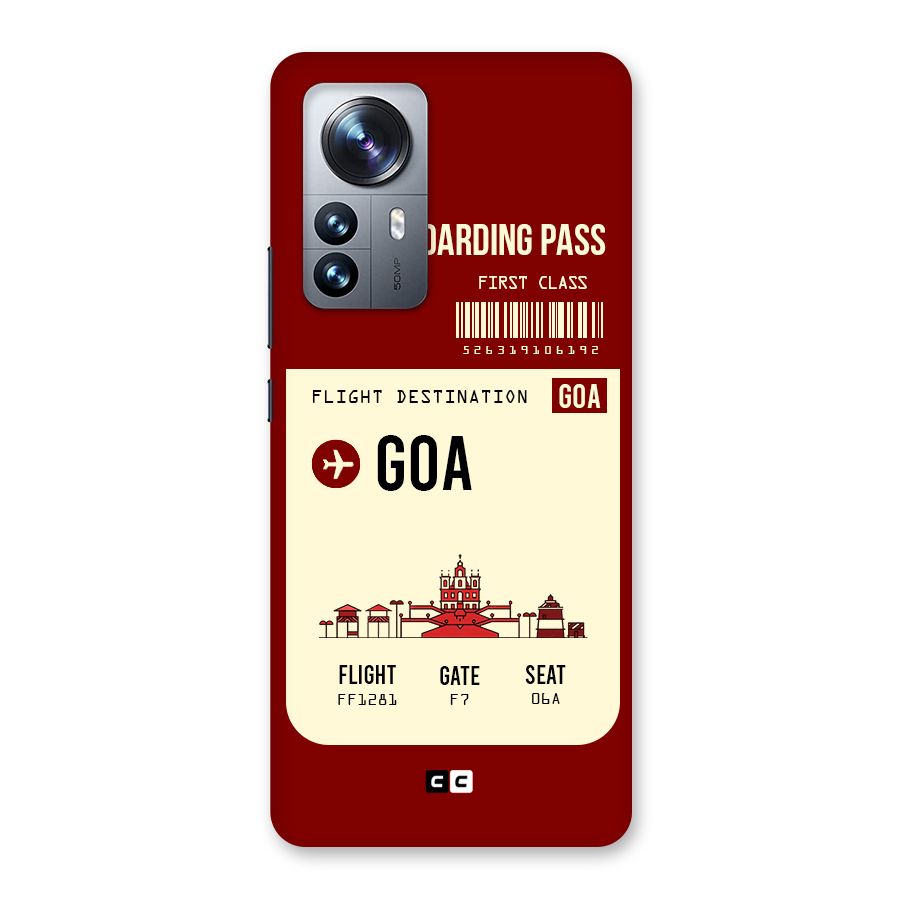 Goa Boarding Pass Back Case for Xiaomi 12 Pro