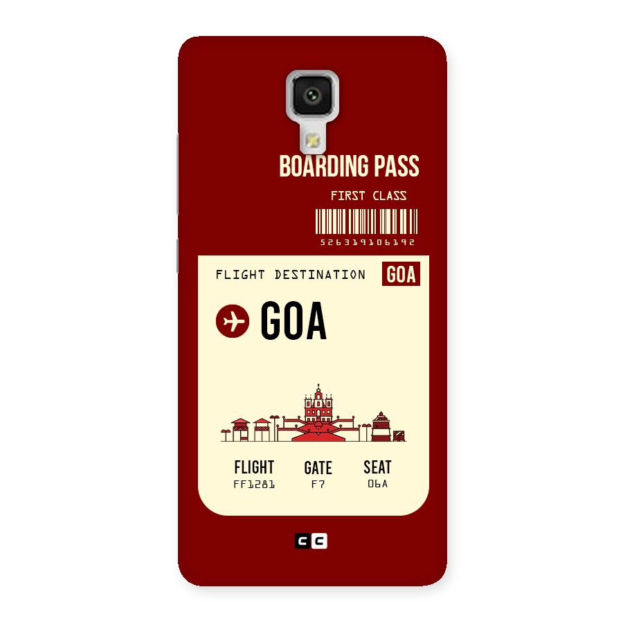 Goa Boarding Pass Back Case for Xiaomi Mi 4