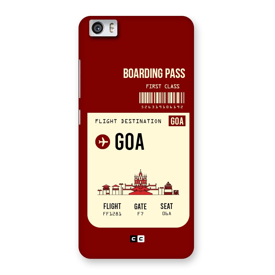 Goa Boarding Pass Back Case for Xiaomi Redmi Mi5