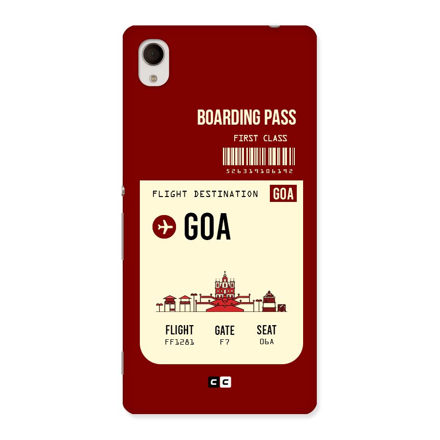 Goa Boarding Pass Back Case for Xperia M4 Aqua