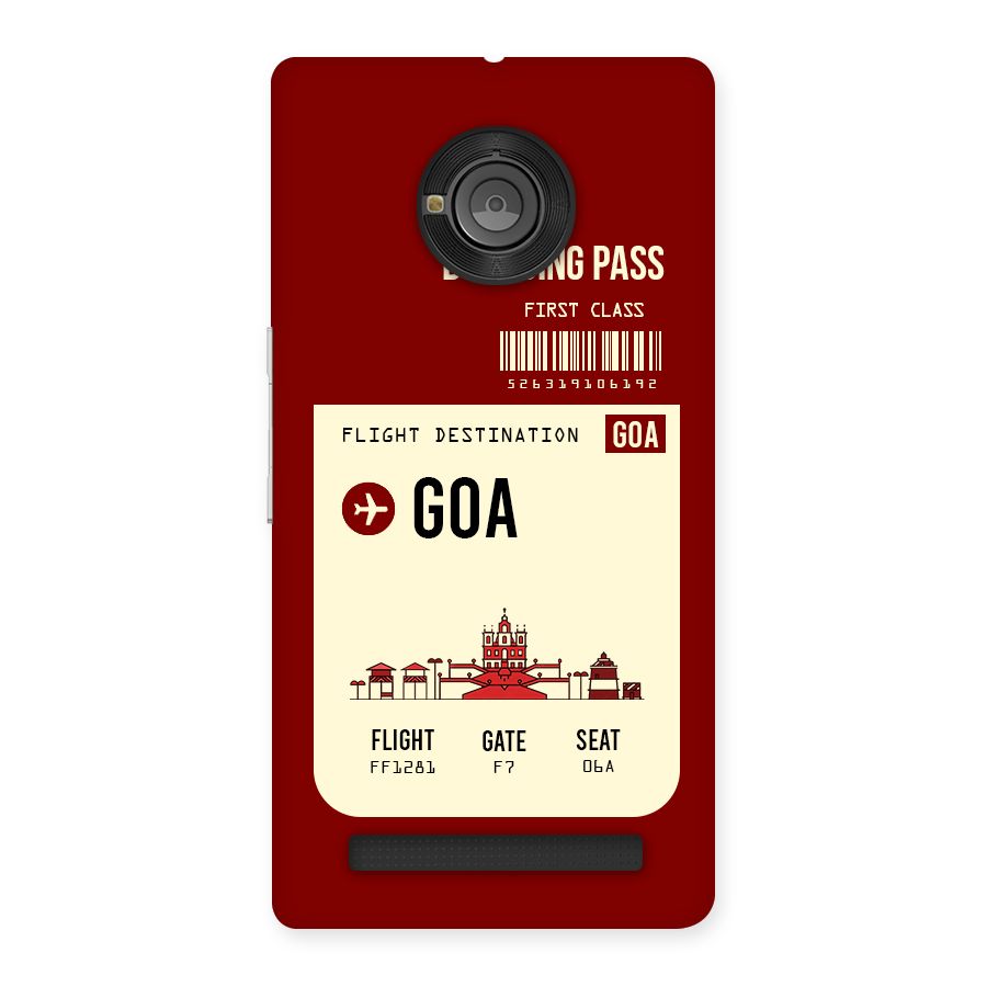 Goa Boarding Pass Back Case for Yu Yuphoria